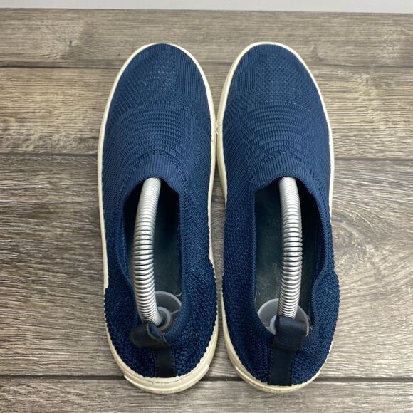 J / SLIDES HILO PLATFORM NAVY BLUE SLIP ON SHOES SZ 10. - Picture 3 of 10